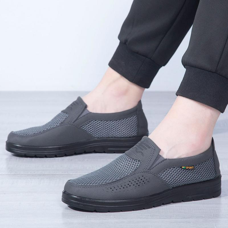 Herren Freizeitschuhe Atmungsaktive Slipper Mode Outdoor Weiche Sneaker Slip-on Low Top Laufschuhe Rutschfest Leicht Herren Flats