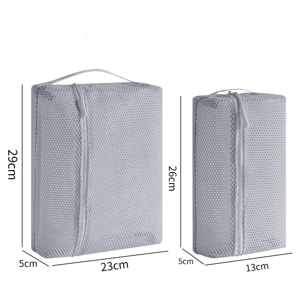 1-3pcs Casual Nylon Storage Pouch Transparent Mesh Mesh Pocket Cosmetic Bag with Zipper Swimming Mesh Packing Travel Storage Bag