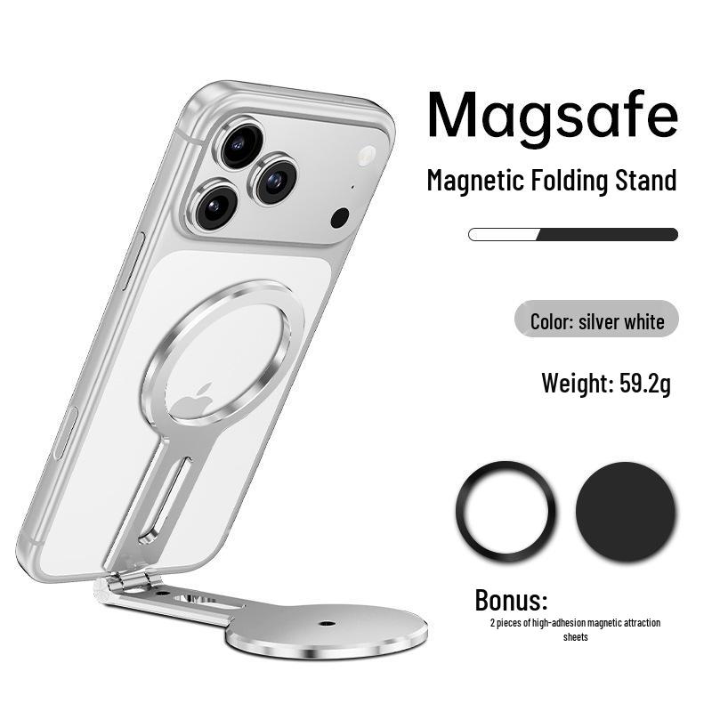 Dual-Sided Magnetic Car & Desktop Phone Holder: Foldable, Adjustable, Strong Magnetic Grip