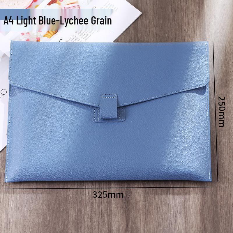 Large Capacity A4 Leather File Bag - Multifunctional Business Office Folder