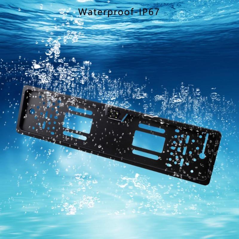 Car Rear View Camera EU European Car License Plate Frame Waterproof Auto Car Reverse Backup Camera