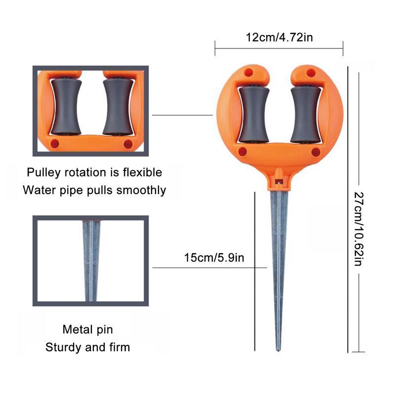 Garden Hose Guide Metal Stake Multifunctional Stakes And Roller System For Protects Plants Guides Garden Hose Easy