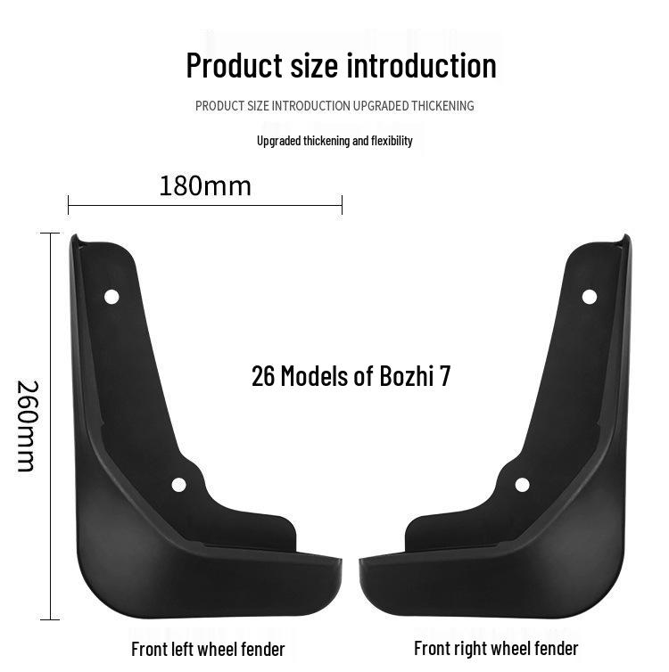 Toyota BZ7 2026 Car Mudguard Leather Flap