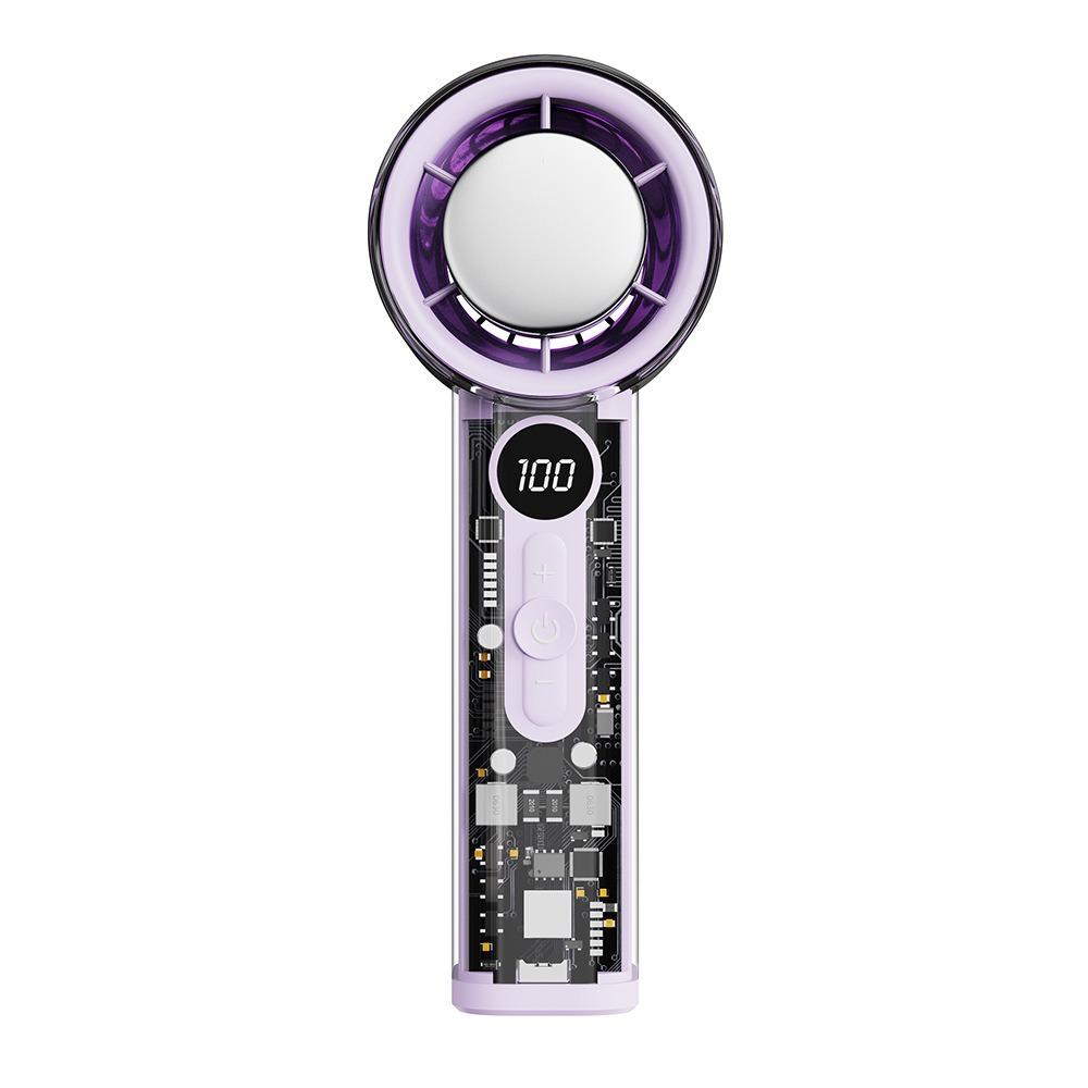 

100 скоростей ветра Портативный ручной вентилятор Полупроводниковое охлаждение Уличный маленький вентилятор Уличный розовый