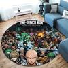 Onepunch Man Round Area Rug Carpet Rug For Living Room Bedroom Sofa Playroom Decor Nonslip Floor Mat