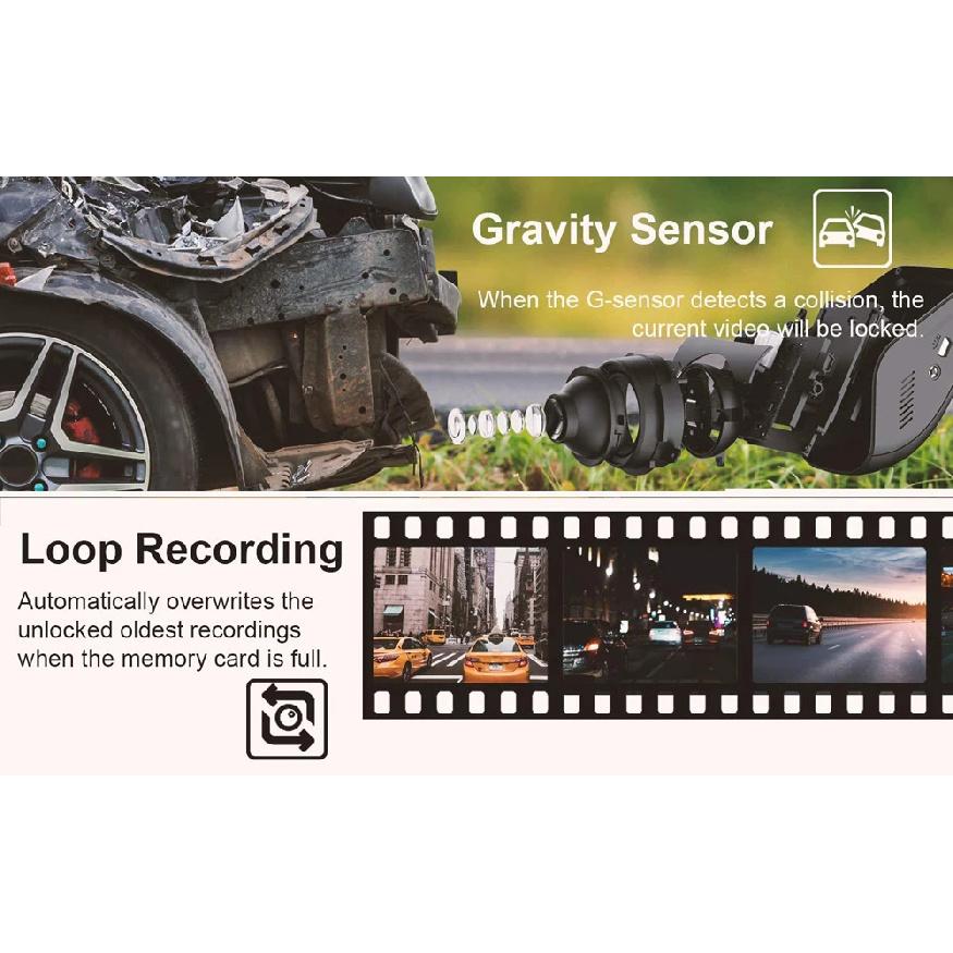 WIFI 3 Camera Dash Cam Cabin Car Dvr 1080P Interior Vehicle Three Way Channel Dvrs Recorder Video Registrator Dashcam Camcorder