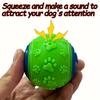 Striped Squeaky Dog Balls, Durable Chew Toys for Dental Health & Training, Non-Toxic, Bite-Resistant, All Breed Sizes, No Battery Needed