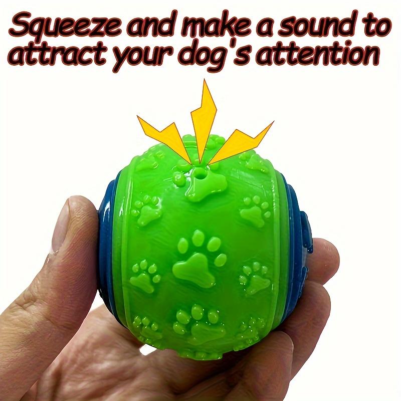 Striped Squeaky Dog Balls, Durable Chew Toys for Dental Health & Training, Non-Toxic, Bite-Resistant, All Breed Sizes, No Battery Needed