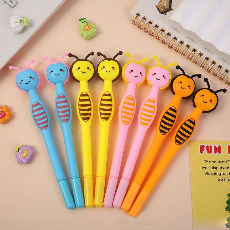 Creative Cartoon Bee Neutral Water-Based Signature Pen - Cute Design for Students