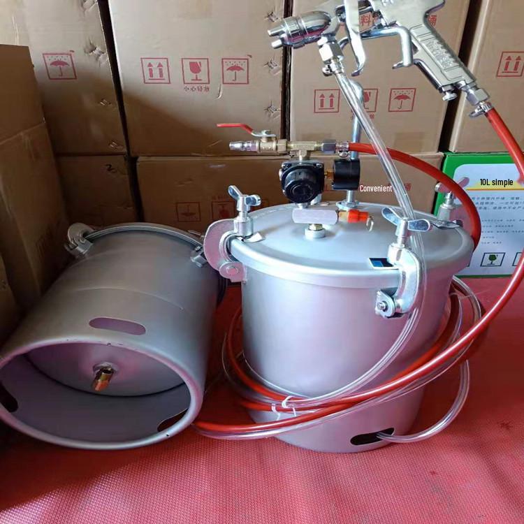 2L/10L Multicolor Latex Paint Spray Gun with Pressure Pot for Marble Imitation