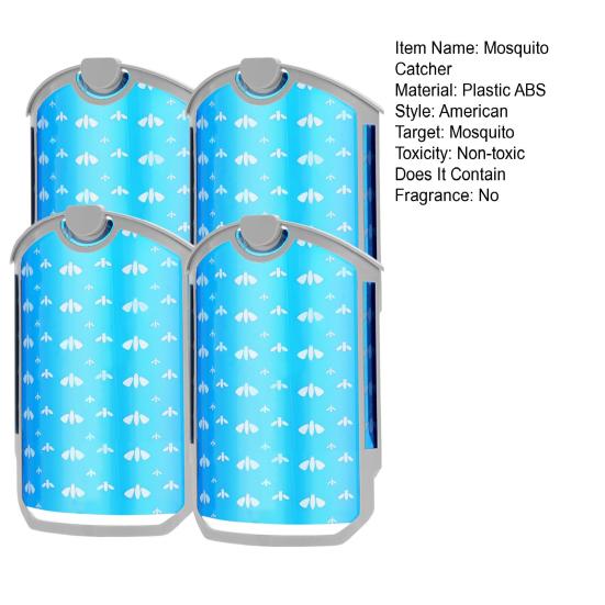 4Pcs Insect Trap Chemical-free Refill Insect Trap Long-Lasting Odorless Blue Refill Cartridge Kit for ZEVO M364