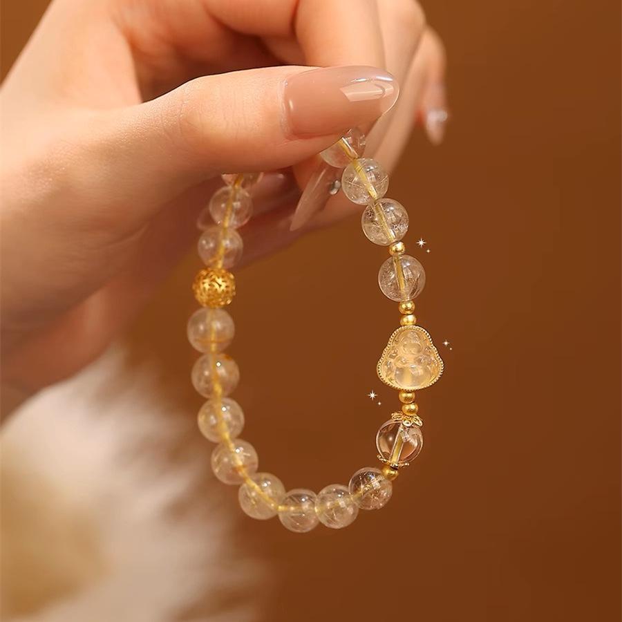 

JYL TS Bracelet Purple Aze -Enhances Wisdom & Attracts Exam Luck Natural tea watermelon [Benming Buddha] stil де зерна желтого