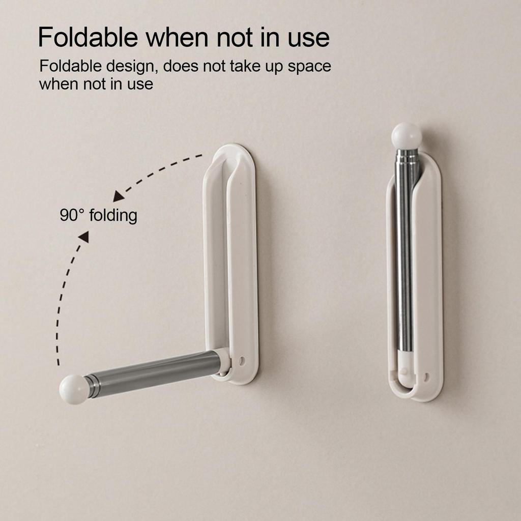 Clothes Hanger Organizer Wall Mounted Clothes Hanger Storage Retractable Hanger Holder Stand Space Saving Clips Clothing Storage