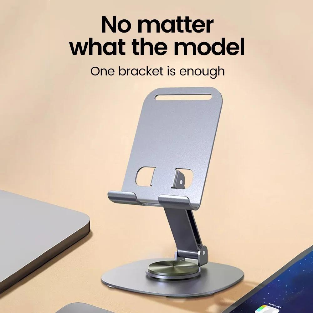 All Metal Mobile Phone Holder Stand 360 Degree Rotate Foldable Desk Phone Holder Stand For iphone Android Smartphone Tablet Portable Bracket