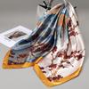 90x90cm Square Shawls Satin Neck Scarf For Women Fashion Print Floral Head Hijab Scarves Female Silk Feel Neckerchief Headband