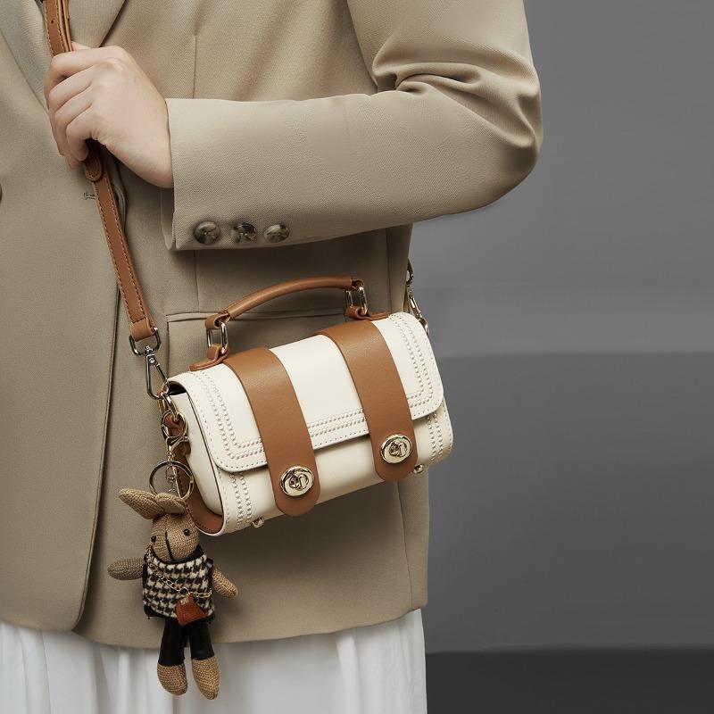 Genuine Leather Bag Multi-layer Cowhide Shoulder Bag Small Square Bag Premium Large Capacity Crossbody Bag for Women