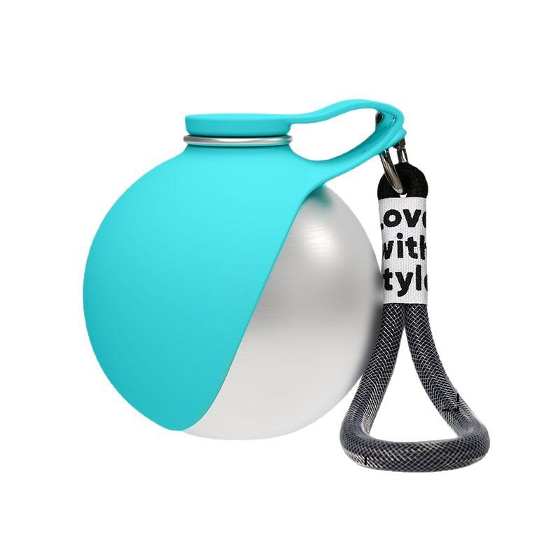 Portable Dogs Drinking Bottle With Silicone Bowl, 285Ml Leak-Proof Dog Drinking Bottle For Cats And Dogs,Outdoor Walks And Hikes