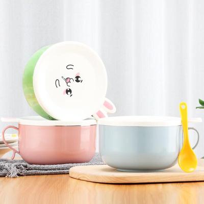 Sisteel Stainless Steel Insulated Instant Noodle Bowl with Cartoon Design