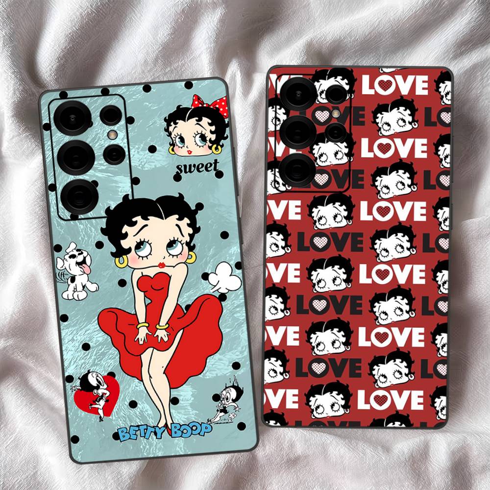 B-Betty-Cute-B-Boop Anime Phone Case For Samsung S 24 fe 25 Ultra plus 20 lite 21 30 22 23 24 22 Ultra 5G Fundas
