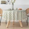Modern Minimalist Linen Solid Round Tablecloth Handmade Lace Thickened Table Cloth Waterproof Dustproof Table Cover