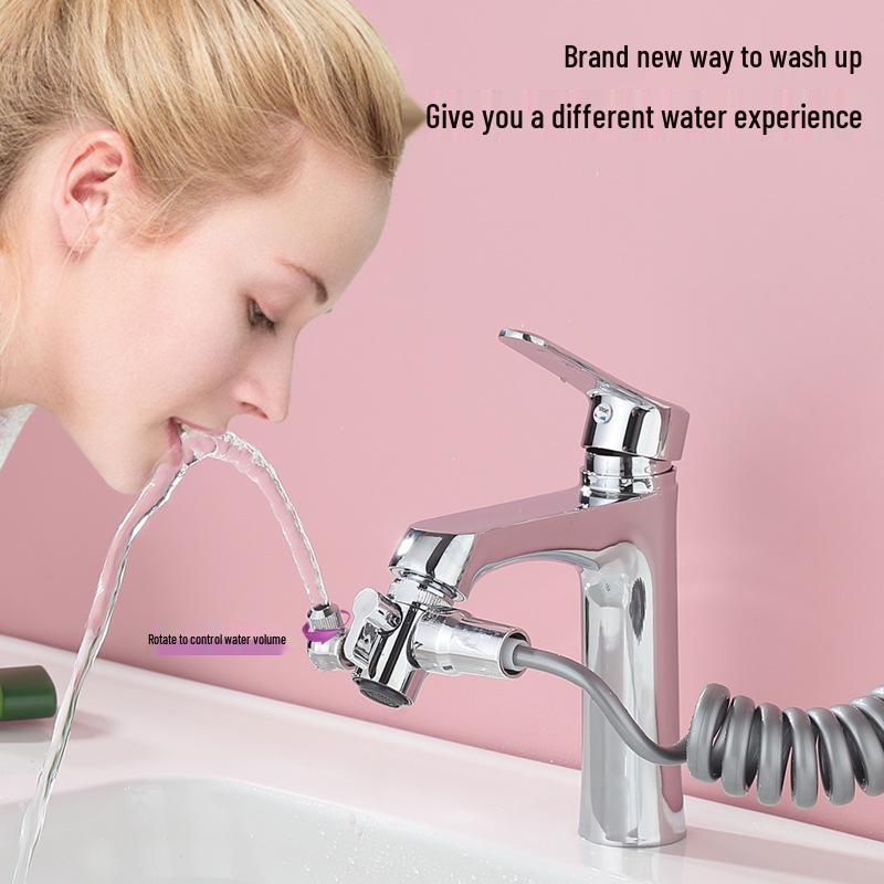Copper Multifunctional Faucet Extender for Sink and Basin: Ideal for Hair and Face Washing