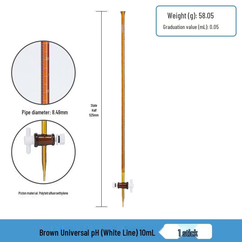 PTFE Acid-Base Glass Burette