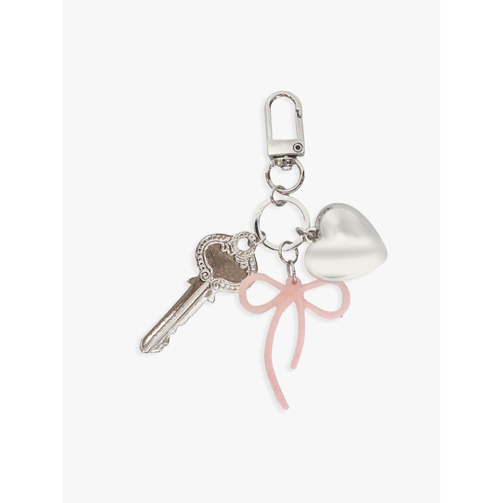 PINK PINEAPPLE RIBBON UNLOCKED KEYRING_PINK