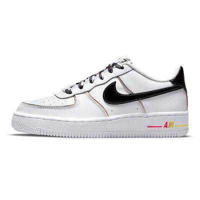 Air Force 1 '07 LV8 GS Bianco Fresco Nero Cremisi Brillante Giallo Tensione Leggera Oro Metallico DJ5528-100
