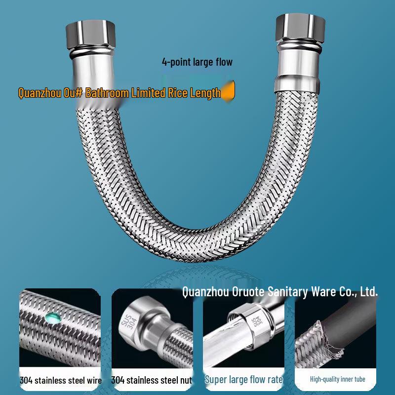 High-Pressure, Large-Diameter Soft Hose for Toilets & Water Heaters – Thickened, Explosion-Proof, Hot & Cold Compatible