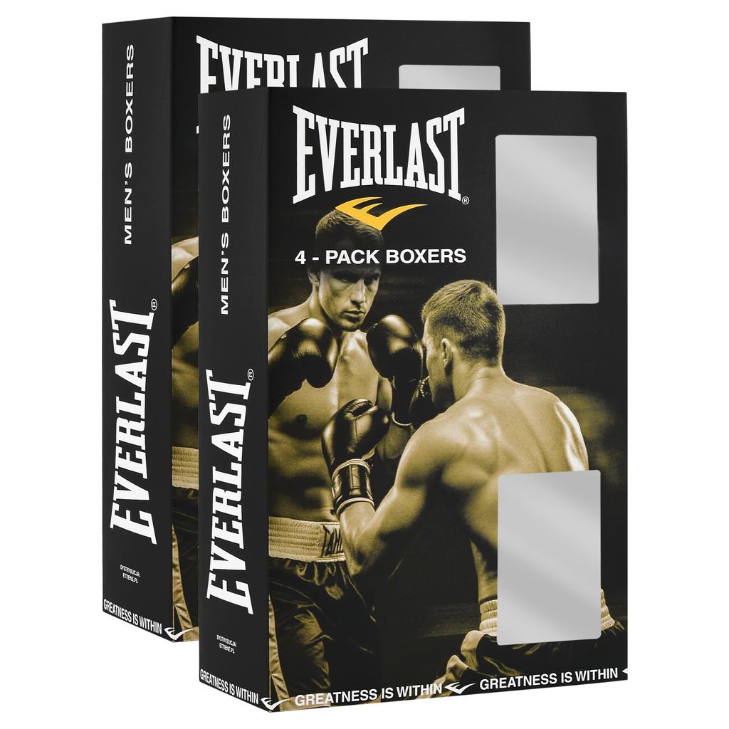 Everlast Men' Boxer Shorts 8-Pack Cotton Mix Color Logo Size
