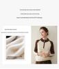 Half-Zip Color-Block Cashmere Women's Knit Sweater - Loose, Slimming, Soft, and Skin-Friendly Fashion Sweater