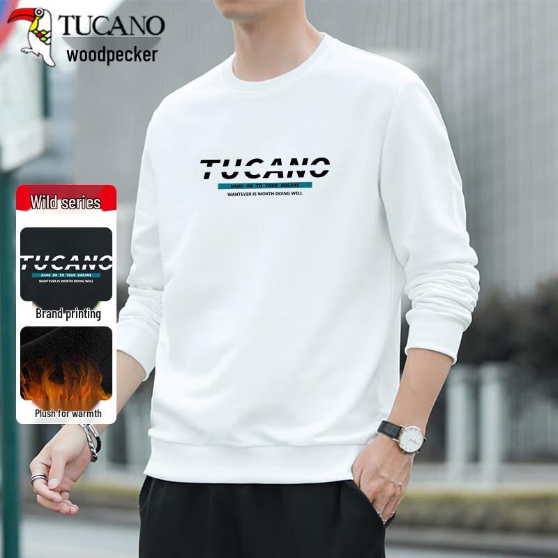 

TUCANO Men s Fleece Lined Crewneck Long-Sleeve T-Shirt 2XL