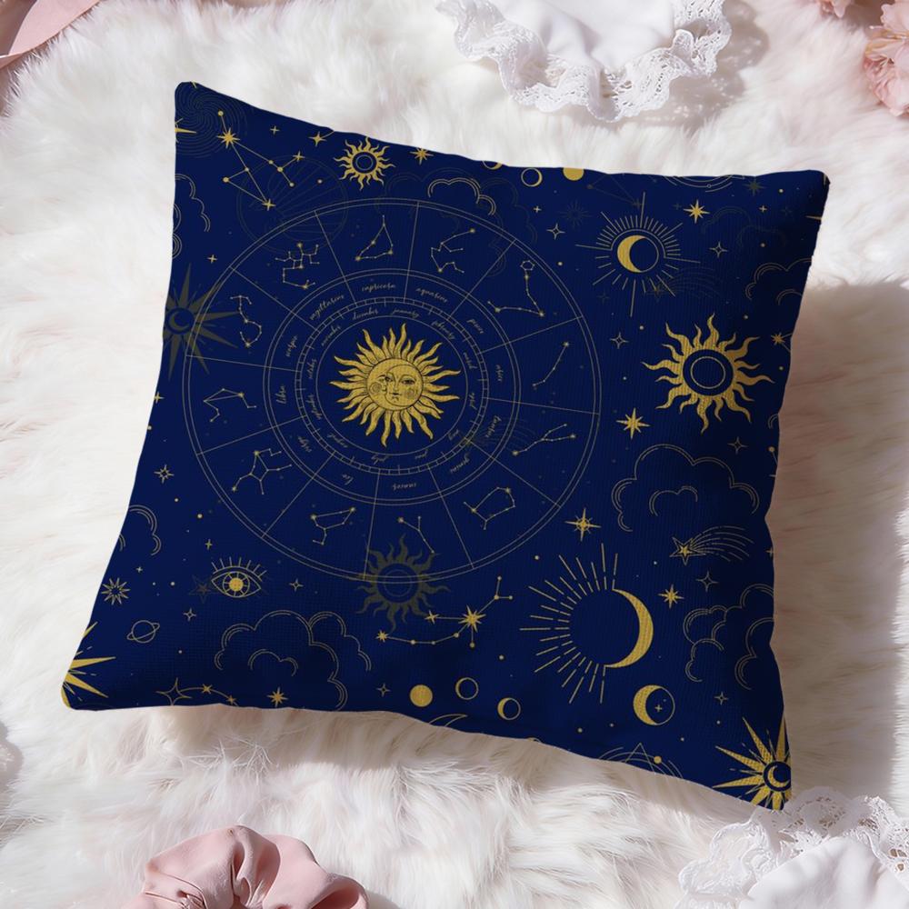 Constellation Pattern Cushion Cover Premium Comfort Reversible Pillow Cove Two in One Design for Any Room Car Interior