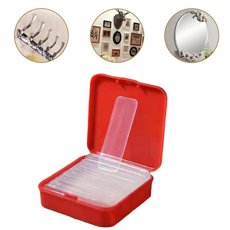 60PCS Non-Mark Double Sided Adhesive Tape Waterproof Viscose Powerful