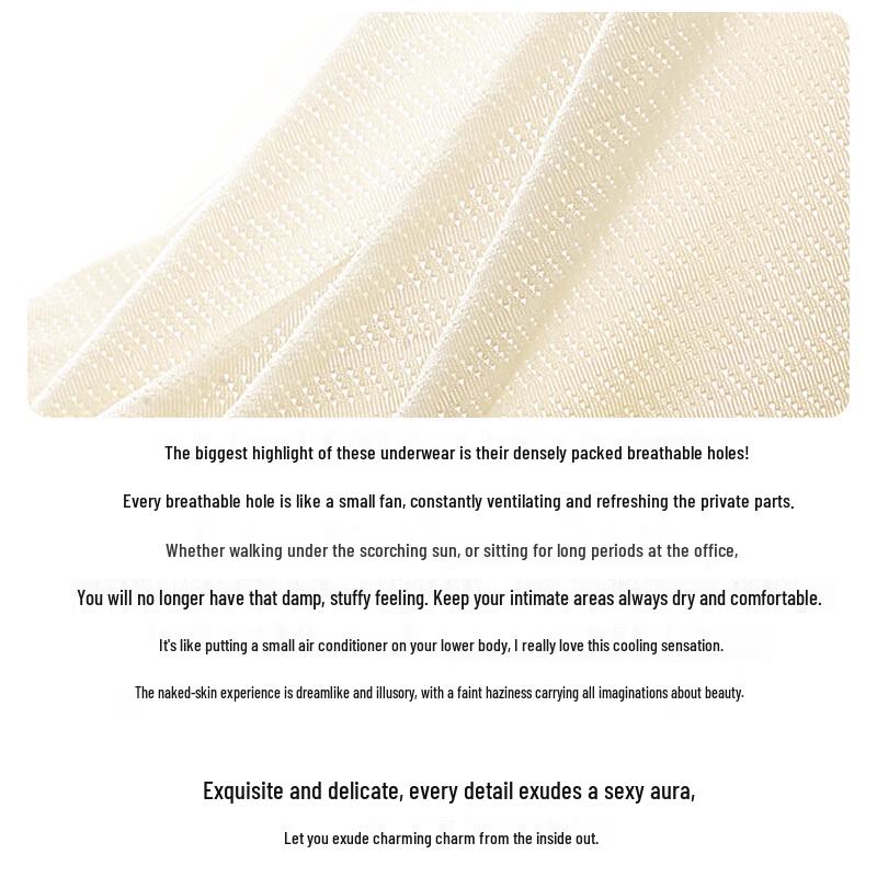 MaoRen Women's Seamless Ice Silk Antibacterial Mid-Waist Briefs