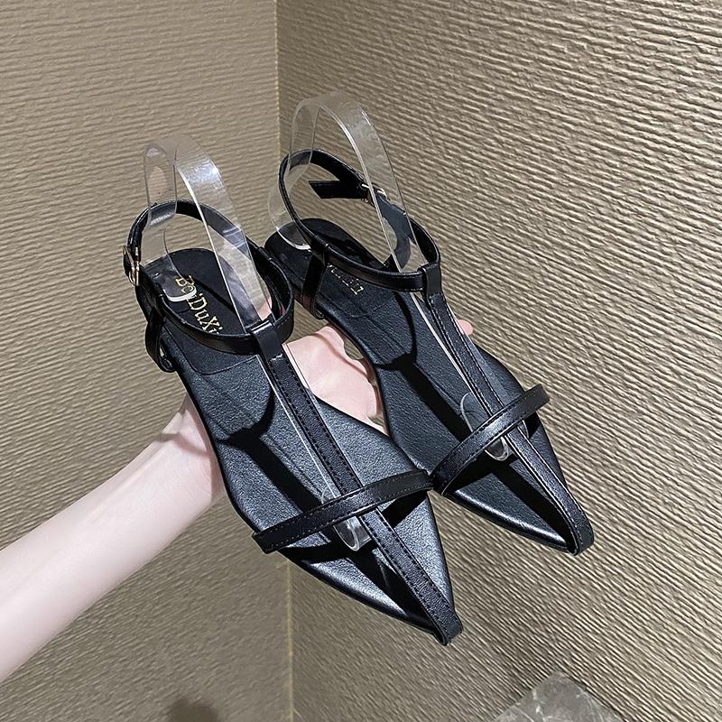 

Summer New Minimalist Design All-match Flat Sandals European and American Model Style Women s Shoes 40