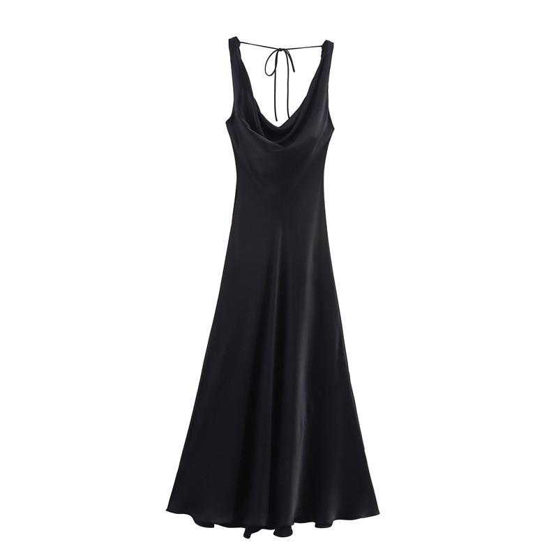 European & American Style Women's Silk Satin Dress - Sexy, Hot Girl Fashion