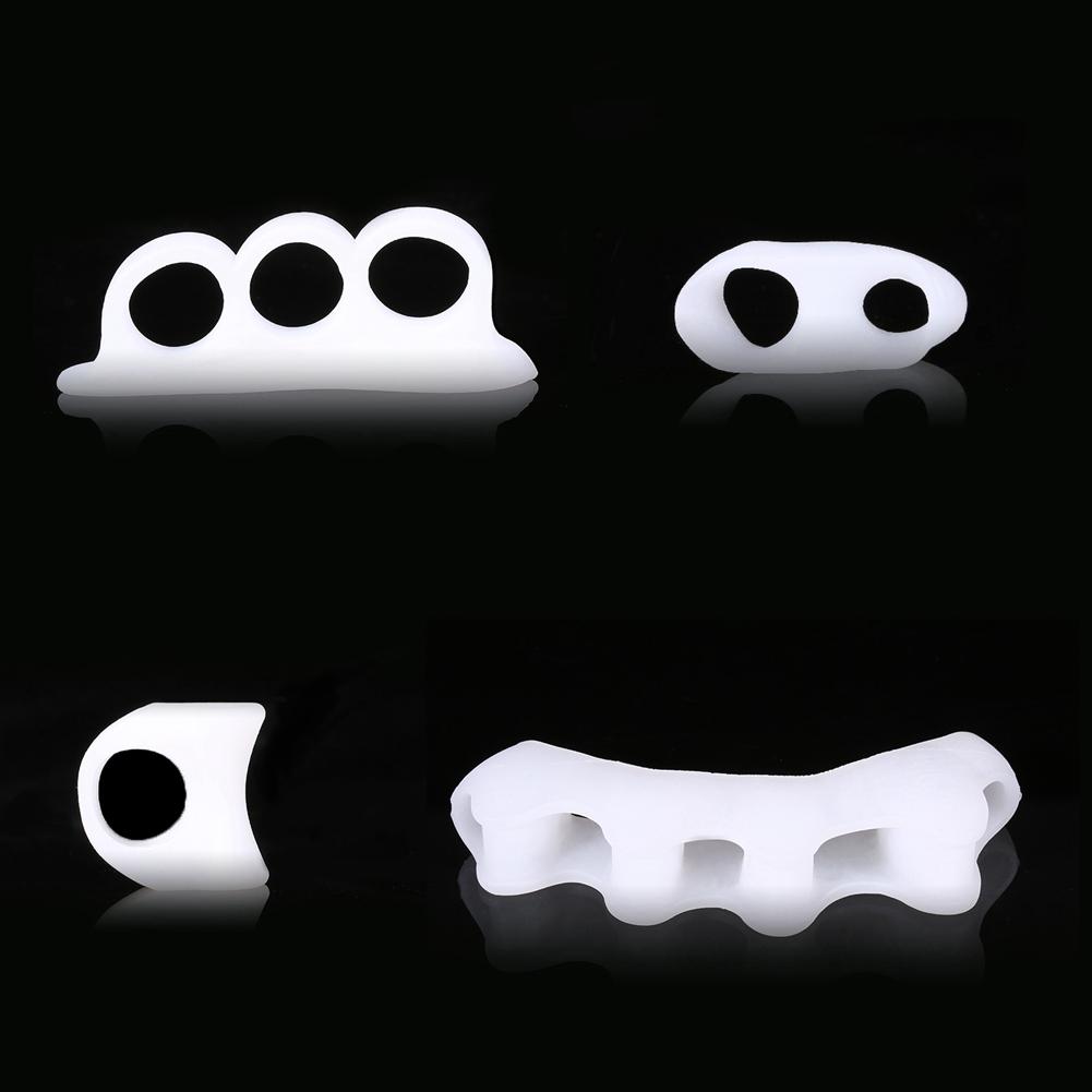 Gel Toe Separators Toe Spacers, 4 Pairs Soft Gel Toe Spacers Bunion Toe Corrector Toe  or Toe Sprder Toe Straightener for Bunion Correct Pains R