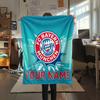 Custom Name Bayern München Flannel Blanket, High Quality Comfortable for All Seasons, Home Decor, Warmth and Comfort