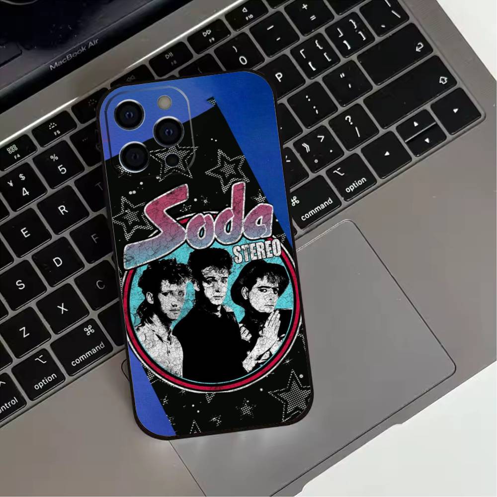 Rock Band S-Soda S-Stereo Phone Case For iPhone 17,16,15,14,13,12,11 Plus,Pro Max,XS,Soft Silicone Black Cover