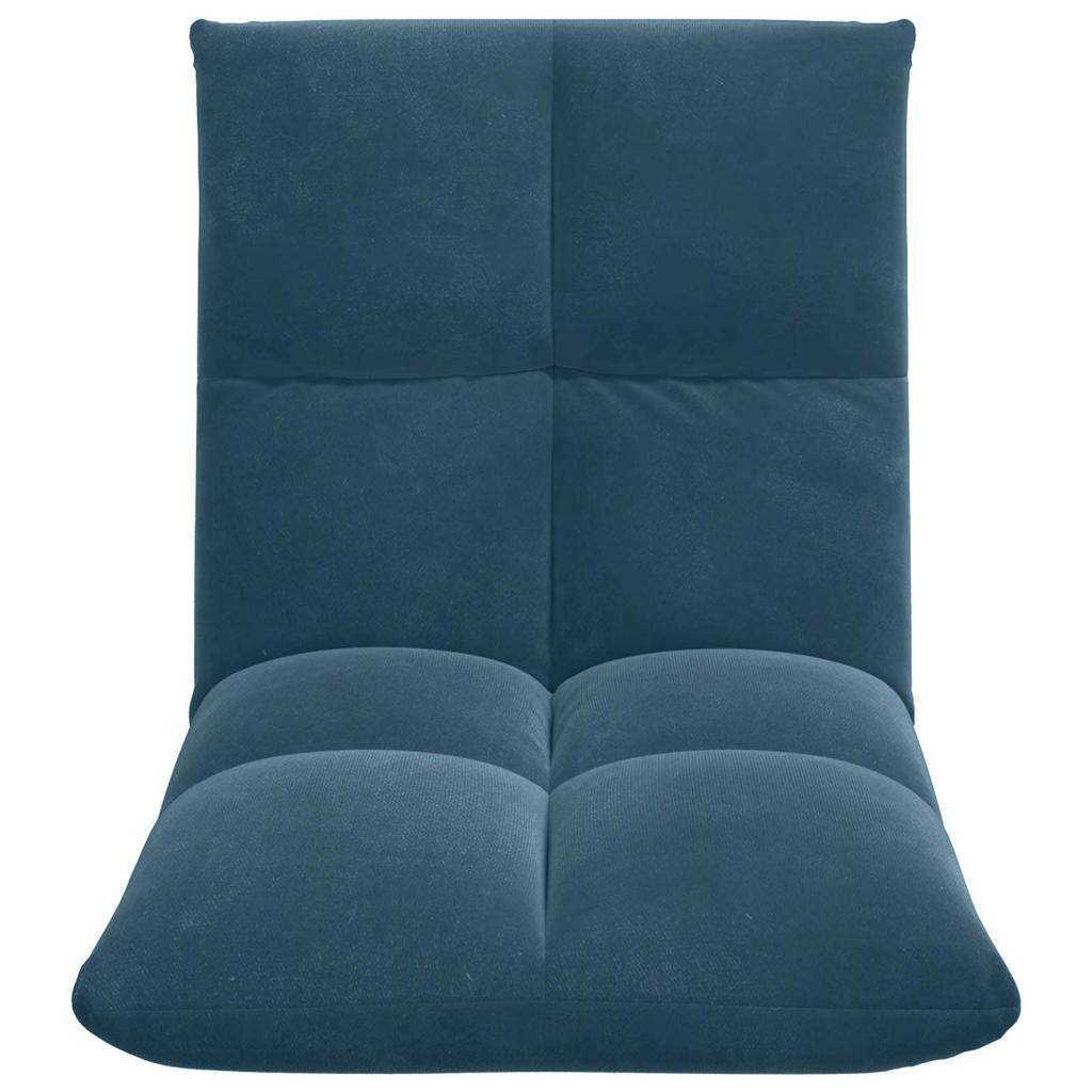 Adjustable Floor Chair Blue Velvet