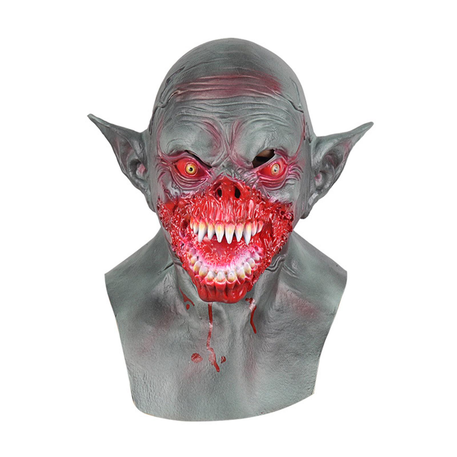 

Маска вампира, кровавая маска монстра, костюм для вечеринки, ужасная маска демона-зомби, страшная маска клоуна, латексная маска на всю голову
