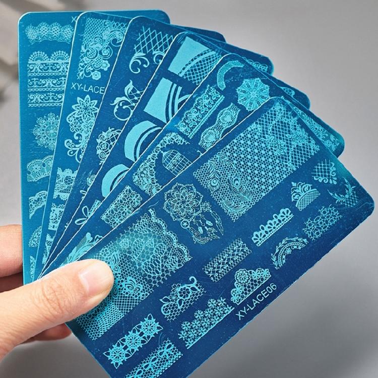 6PCS Nail Stamping Plates Set for Unique and Creative Nail Designs Metal Printing Nail Accesories for Salon or Home Use