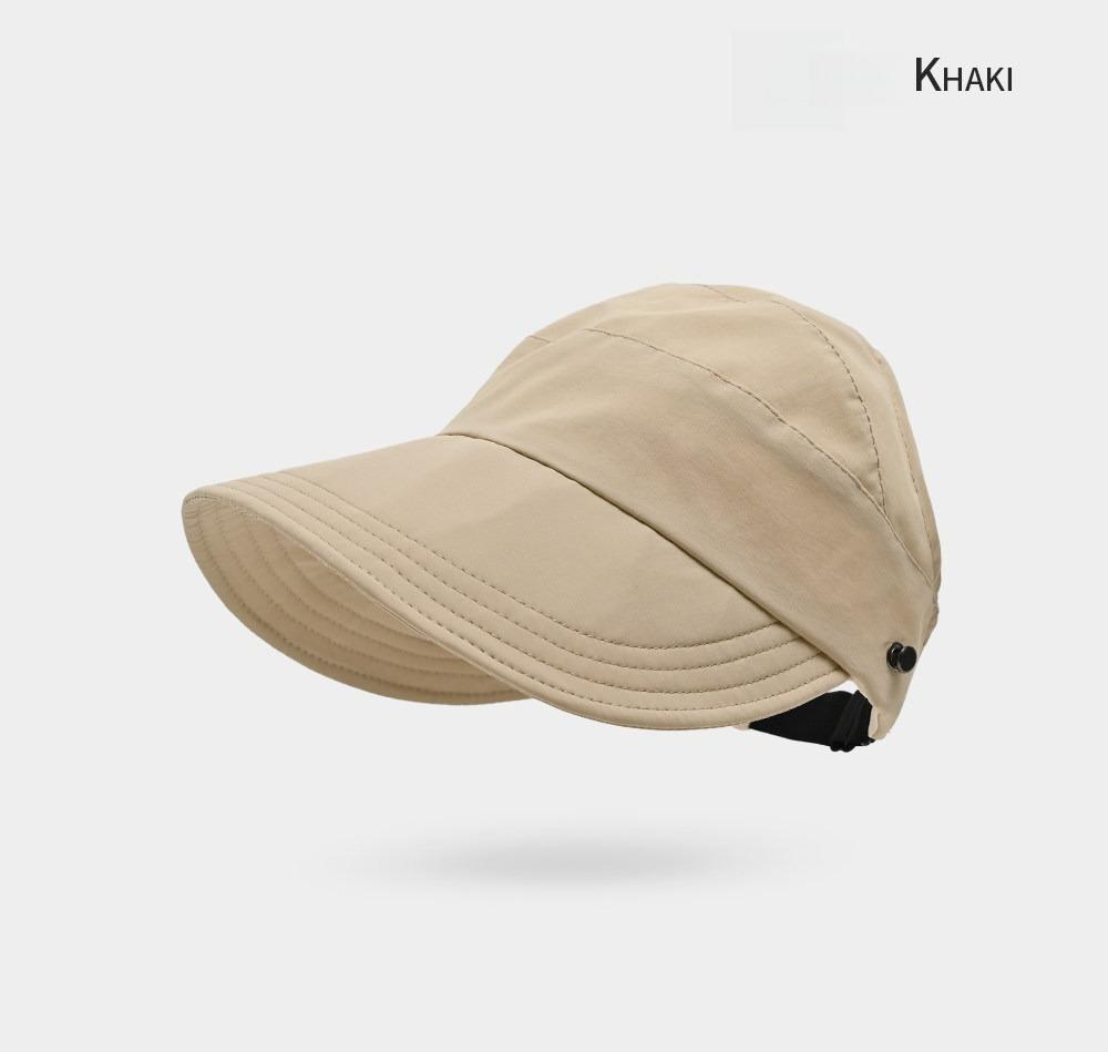 

Women s Outdoor Sports Quick-Drying Baseball Caps Adjustable Foldable Sun Hat with Open Top Adjustable хаки