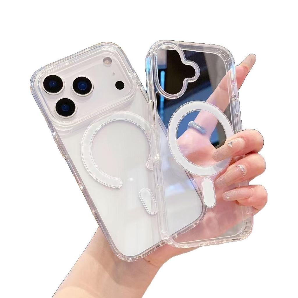 Magnetic Transparent Acrylic Protective Case for iPhone 16/17 Pro Max, MagSafe Compatible