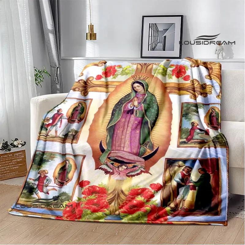 Virgin Mary Faith Print Blanket Flannel Soft Comfort Blanket Home Travel Blanket Kids Warm Blanket picnic blanket birthday gift