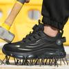 Rotating Button Work Safety Boots Steel Toe Cap Indestructible Shoes Puncture-Proof Work Sneakers Security Protection Shoes Male