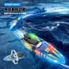 V777 2.4GHz Lighting Racing RC Boat 15KM/H With Transparent Cover & Bright LED Light Effect For Pool Toys