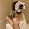 Lace Bow Big Hair Ring Women'S Large Intestine Ring Headband Premium Head Flower Hair Accessories Headgear