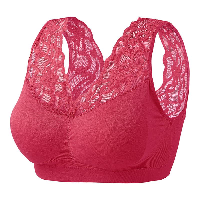 Lace Trim Strapless Gathered Bra for Women - Beautiful Back Vest-Style Design